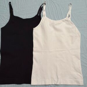 Shapermint Essentials All Day EveryDay Scoop Neck Cami Black(NWOT),White (good).